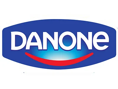 DANONE Logo, A leading global food and beverage company.