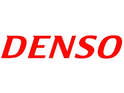 The logo of DENSO, a major global automotive parts manufacturer from Japan.